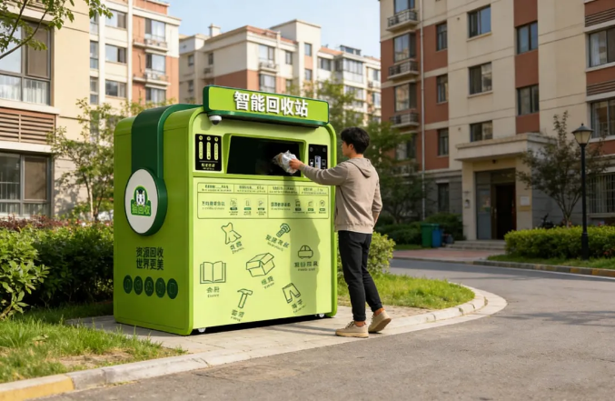 猫先生智能废品回收箱,再生资源收集柜,小区垃圾回收站生产厂家